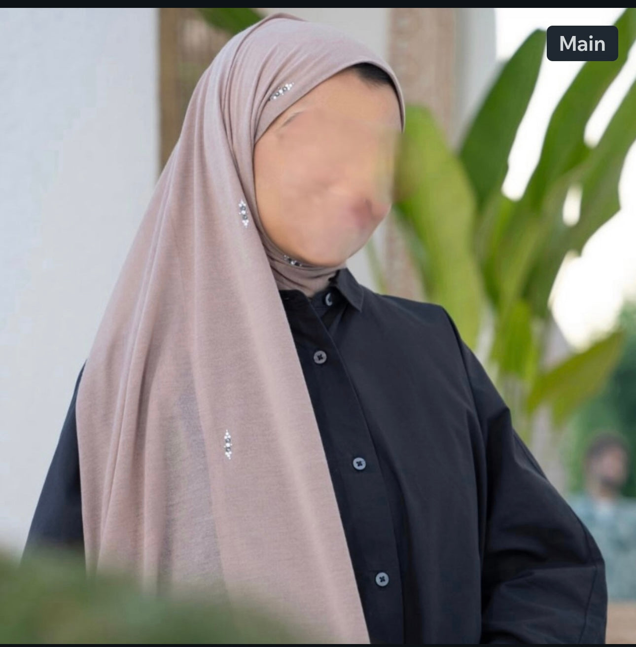 Folded Hijab with Small Crystal (Chafsa)
