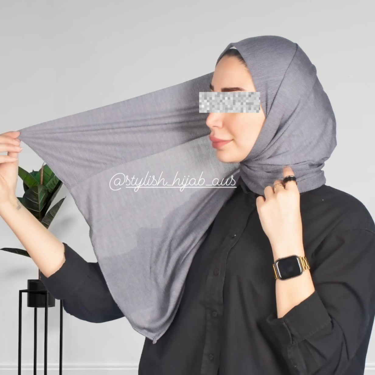 Lady hijab with alastic- Ready To Wear